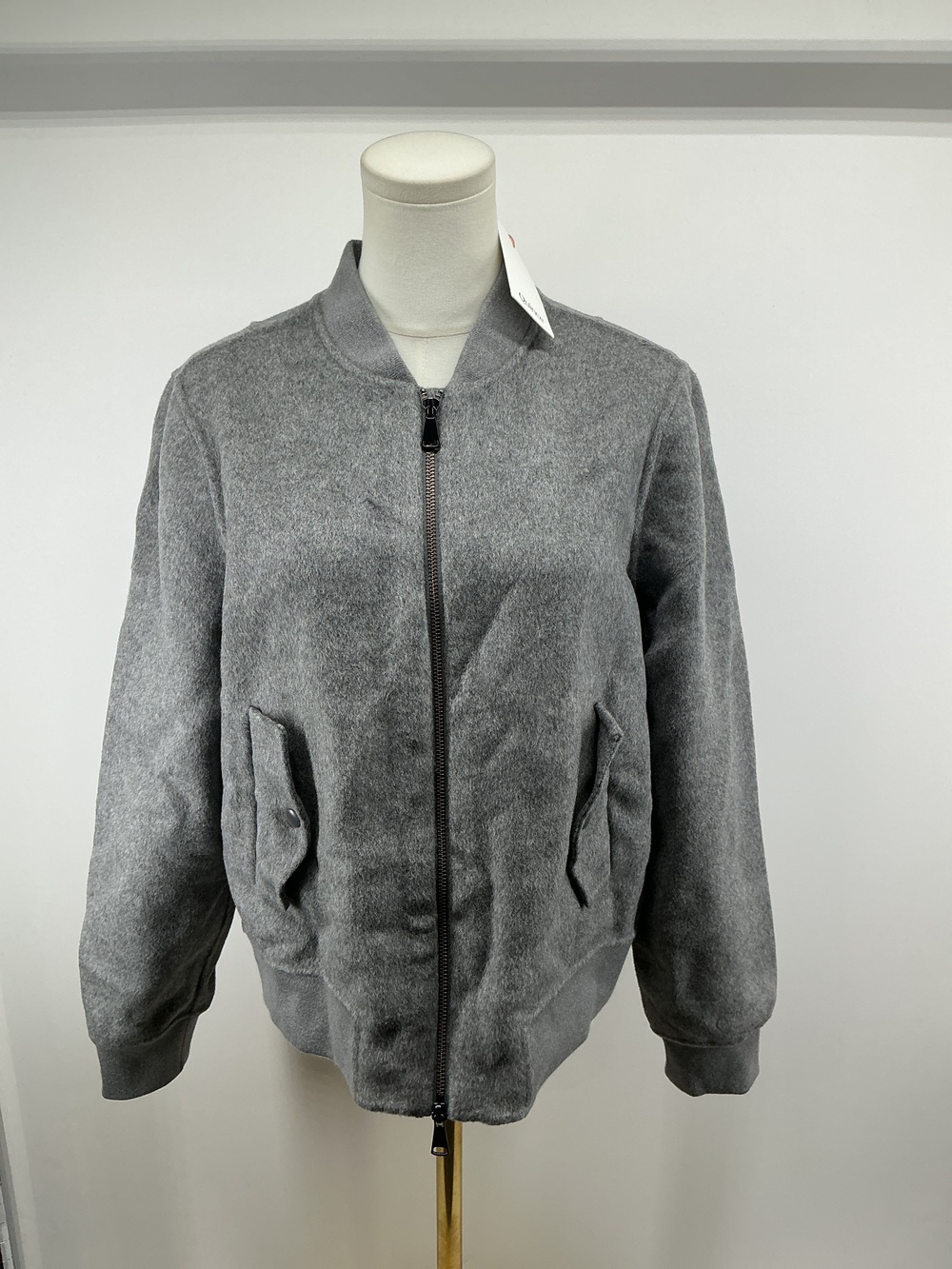 Double-Faced Merino Wool Bomber Jacket